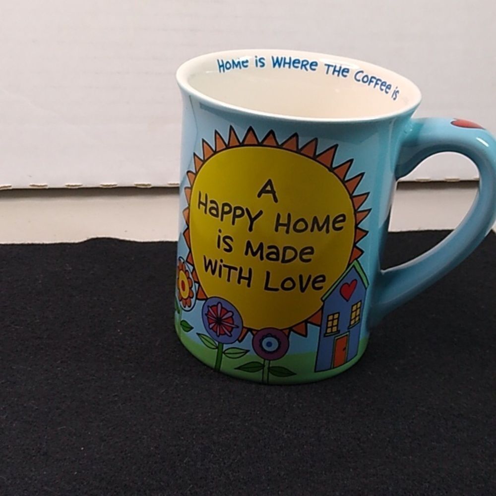 Laurie Veasey Mug A Home is Made With Love and Caffeine Ceramic Cottagecore